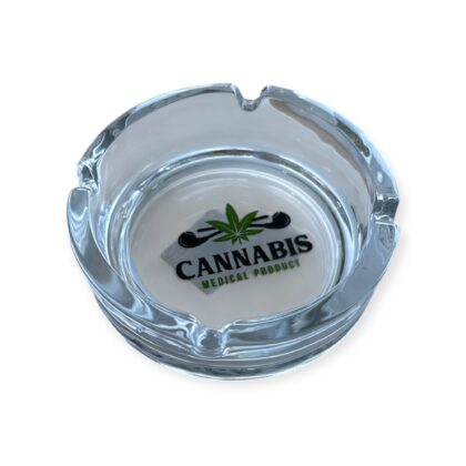 Cinzeiro Cannabis Medical - Vidro Transparente