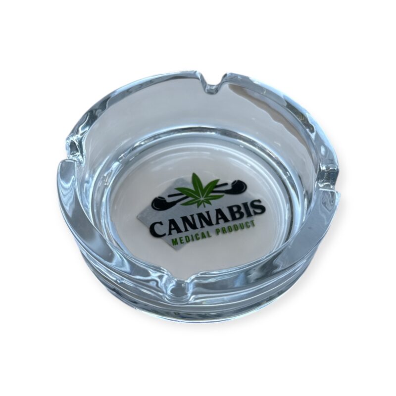 Cinzeiro Cannabis Medical - Vidro Transparente