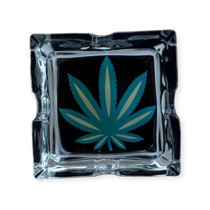 Cinzeiro Vidro - Leaf Black