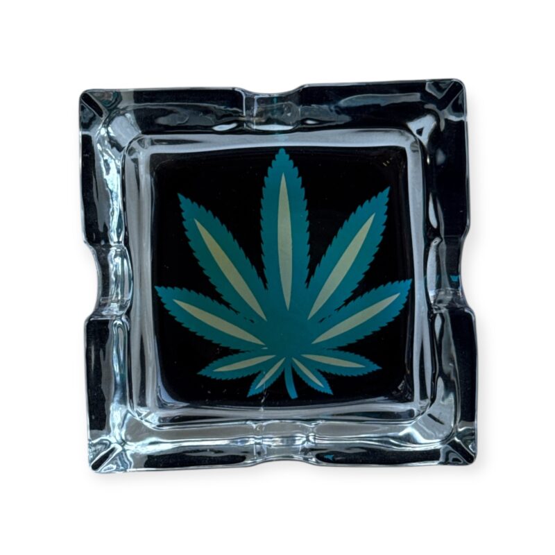 Cinzeiro Vidro - Leaf Black